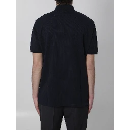 Embroidered cotton piqué polo shirt