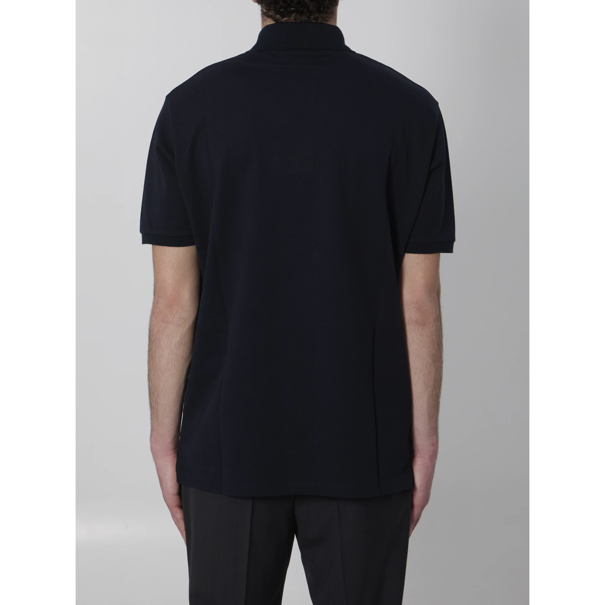 Embroidered cotton piqué polo shirt