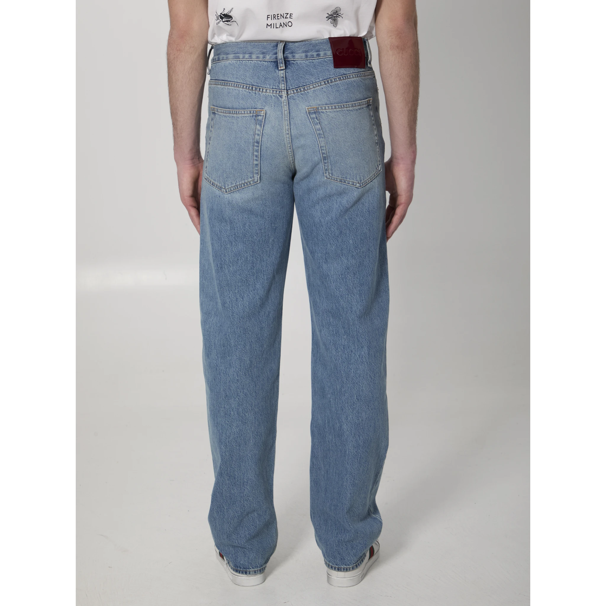 Cotton denim pants