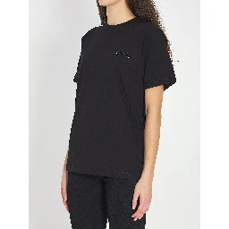 Cotton jersey T-shirt with embroidery