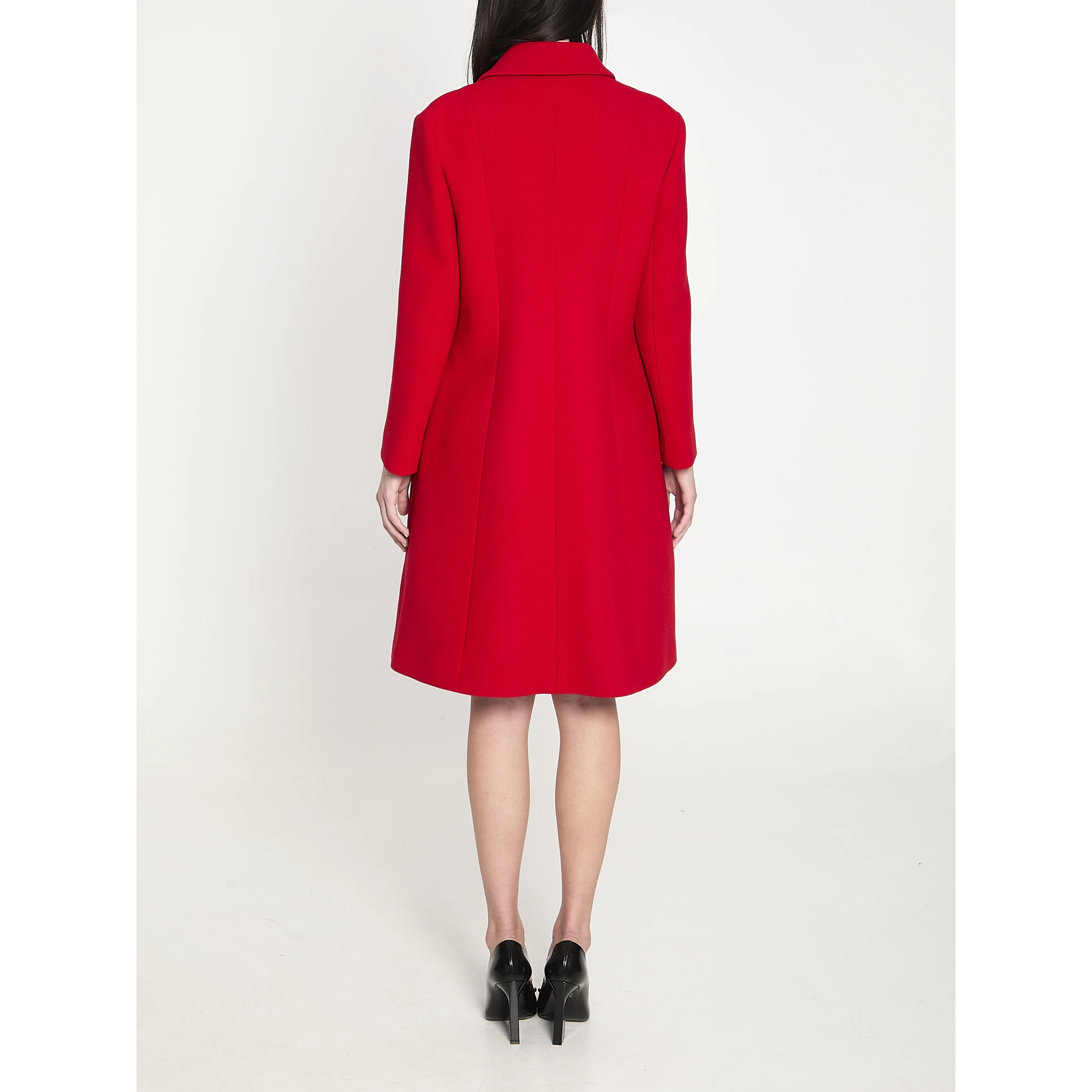 Double G natté wool coat