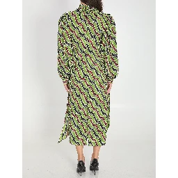 فستان حريري مطبوع