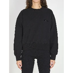 Cotton jersey sweatshirt with embroidery