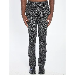 Wool mouliné pant
