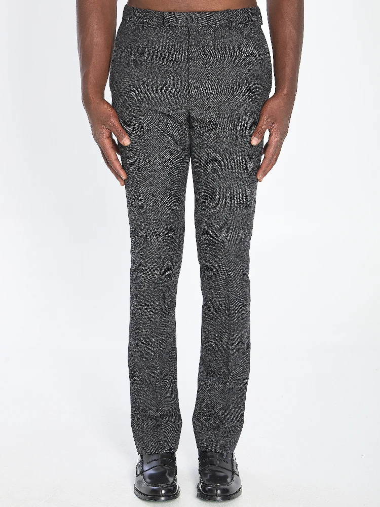 Wool mouliné pant