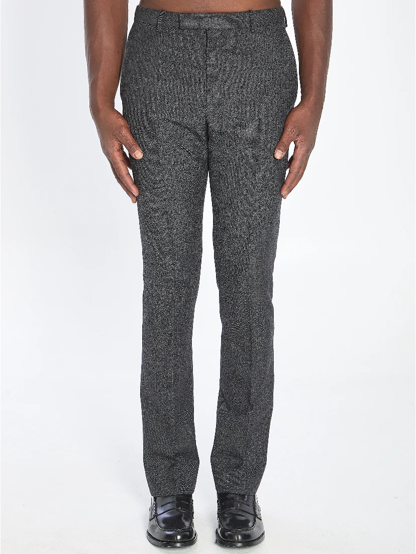 Wool mouliné pant
