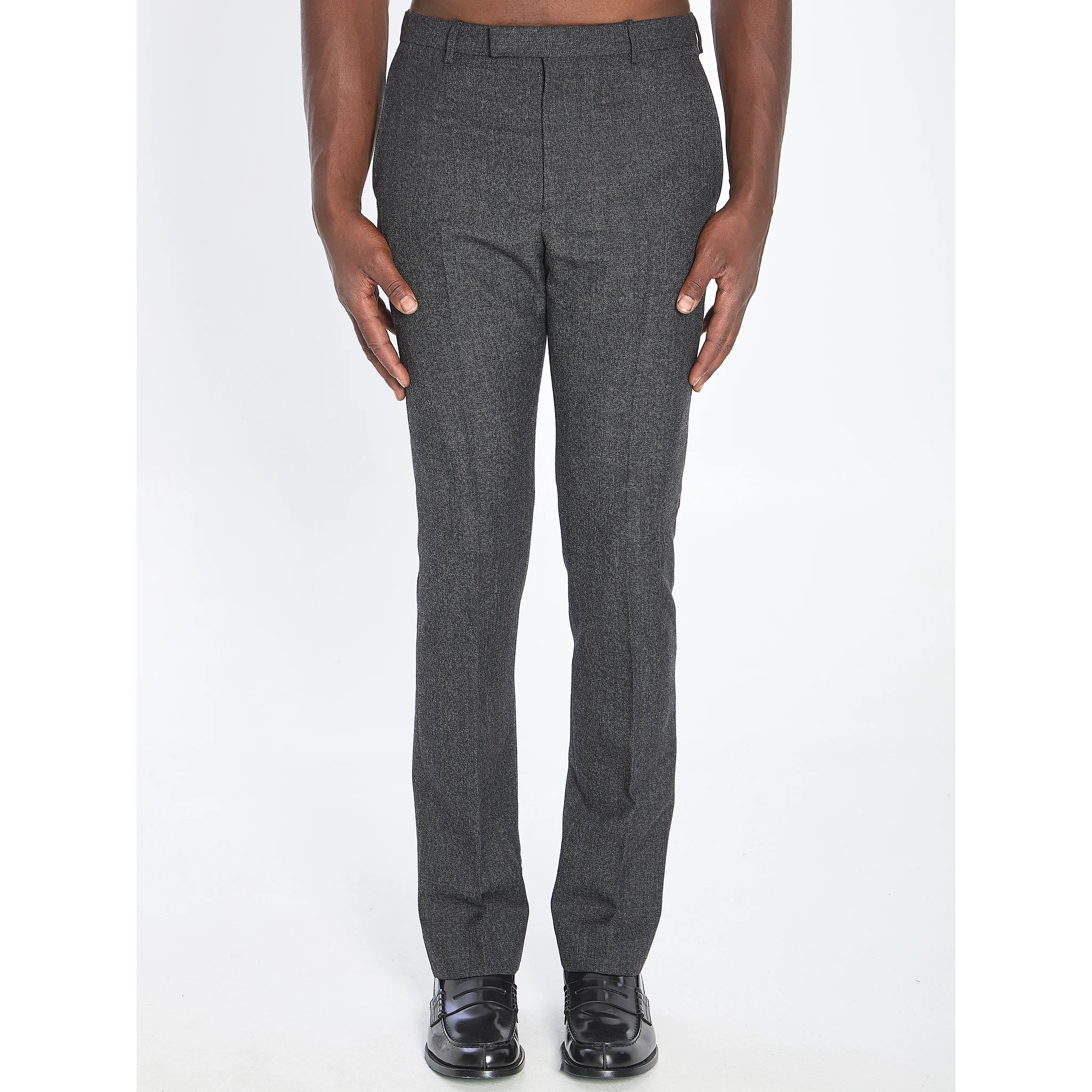Wool mouliné pant