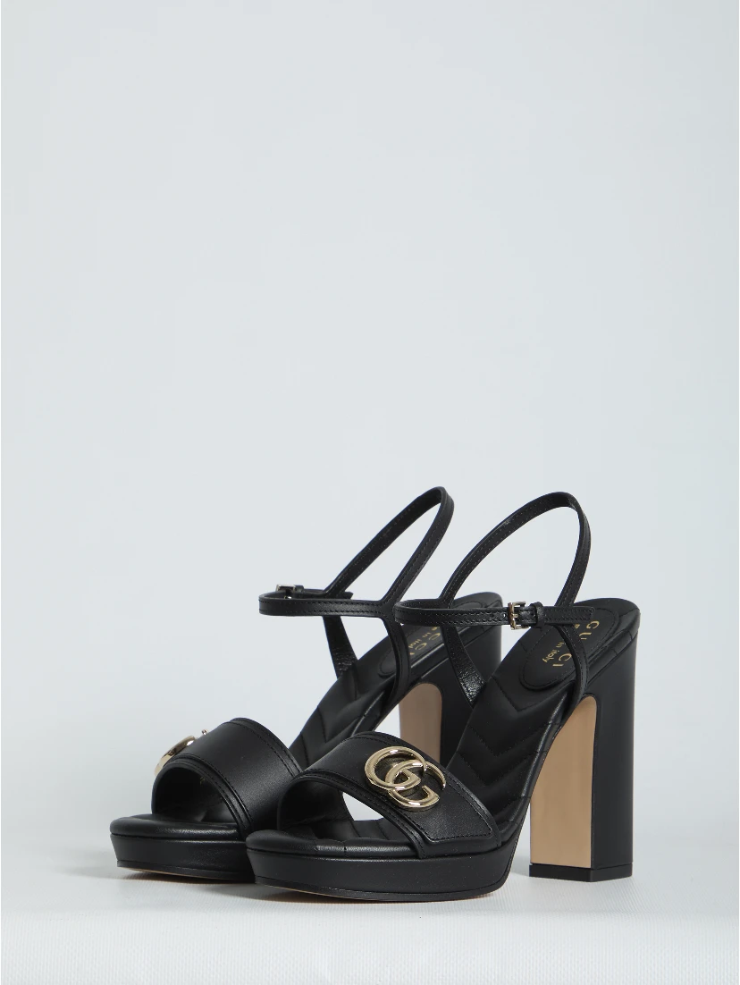 Sandals with platform and double G