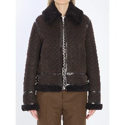 Suede leather and shearling jacket