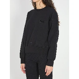 Cotton jersey sweatshirt with embroidery