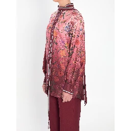 قميص حريري مطبوع