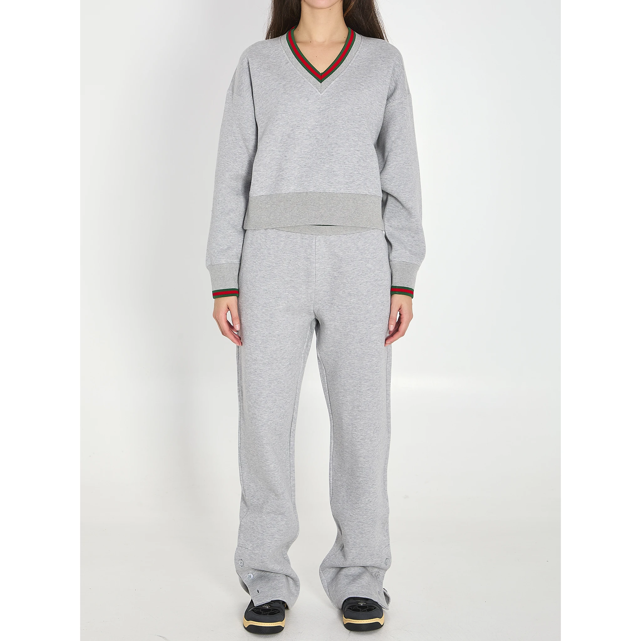 Web cotton jersey sweatshirt