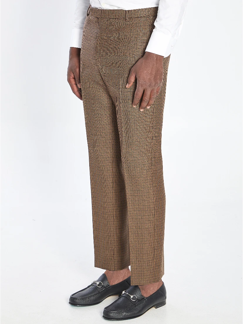 Wool tweed trousers