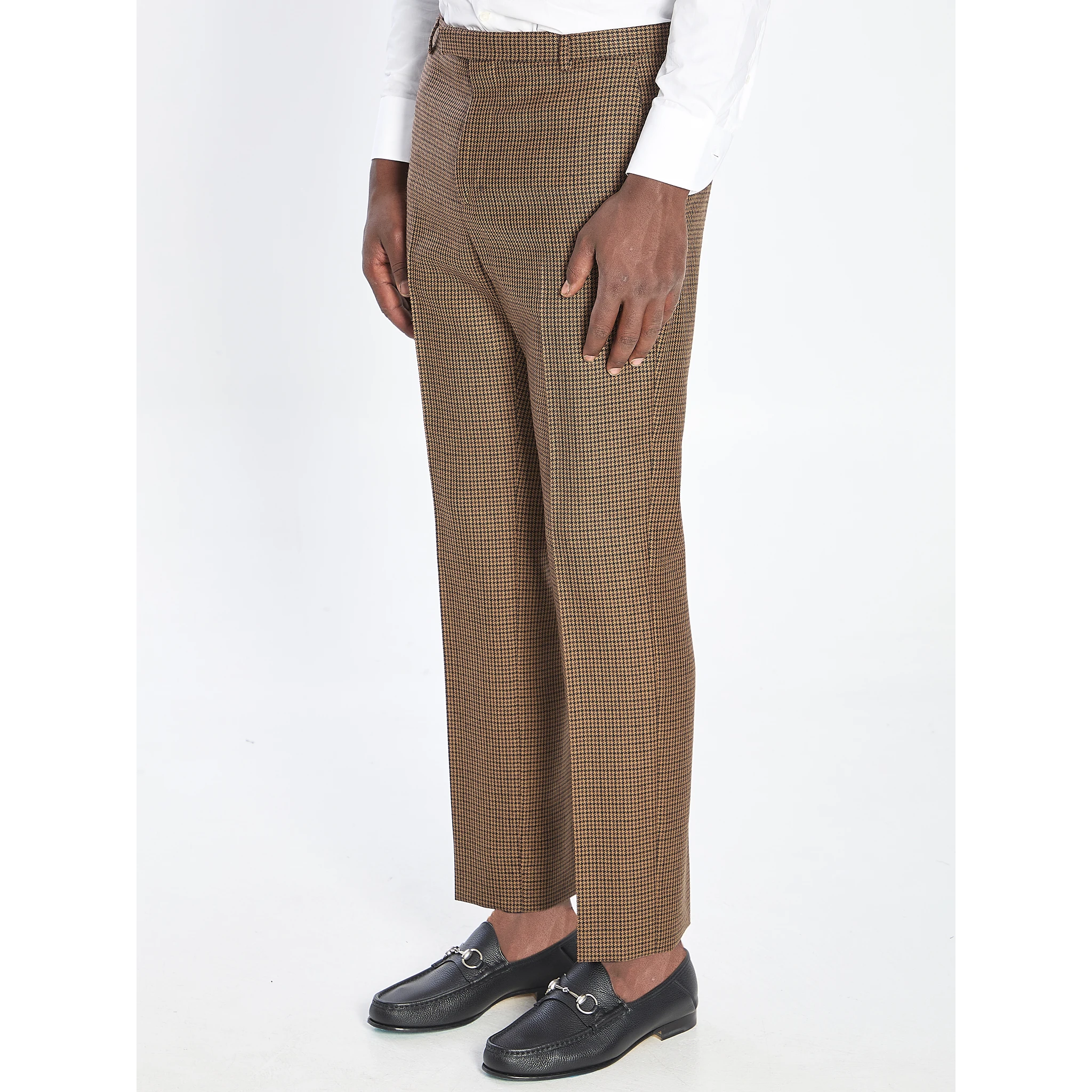 Wool tweed trousers