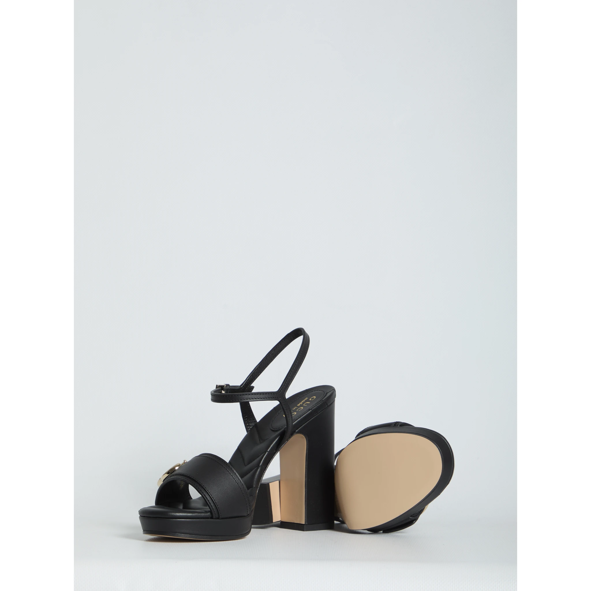 Sandals with platform and double G