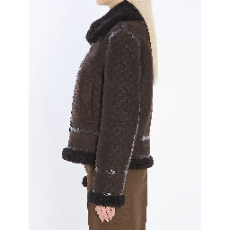 Suede leather and shearling jacket