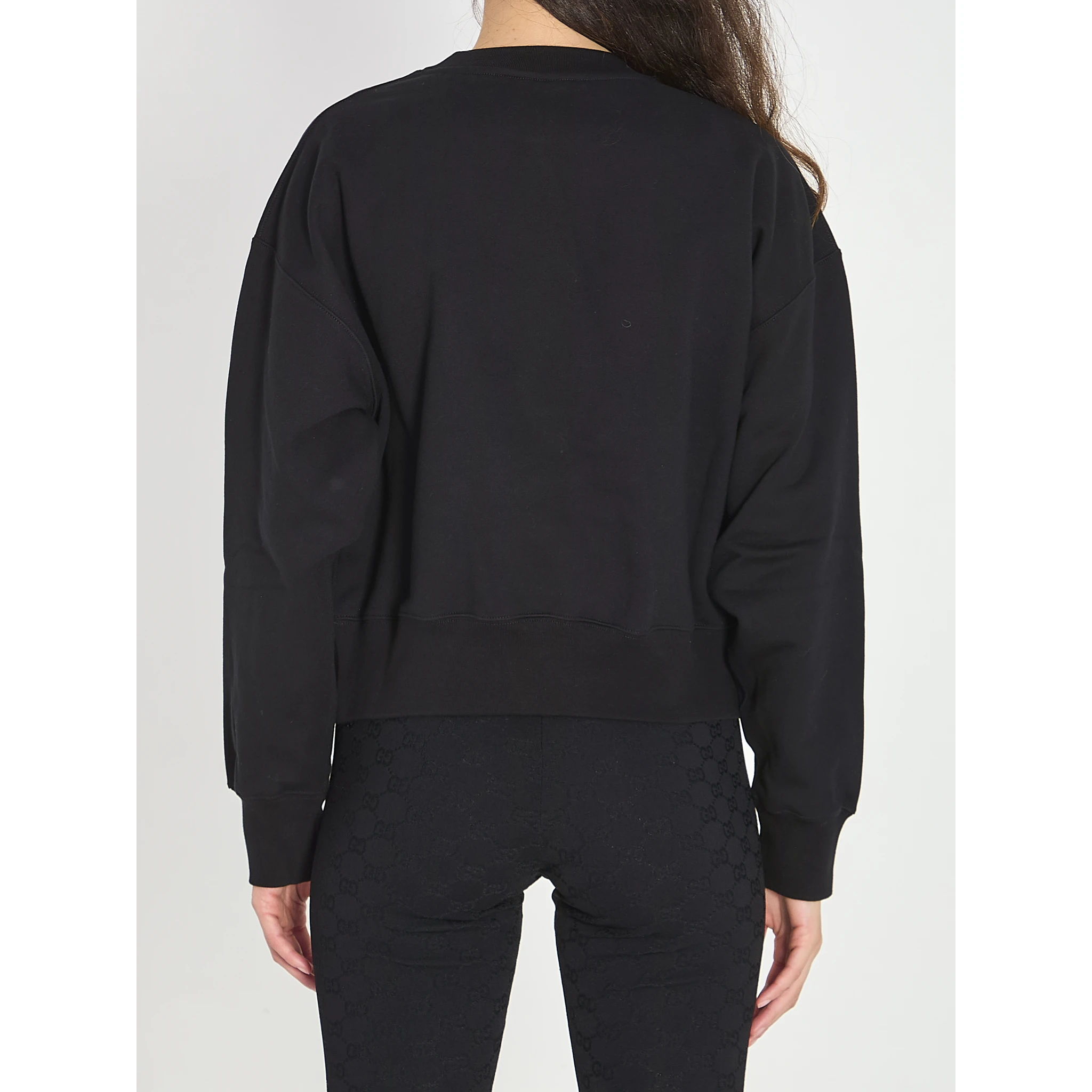 Cotton jersey sweatshirt with embroidery