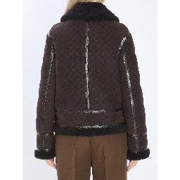 Suede leather and shearling jacket