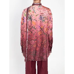 قميص حريري مطبوع