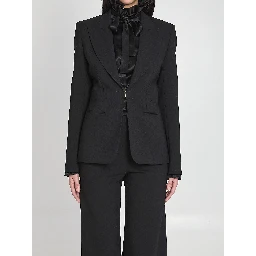 Technical stretch wool jacket