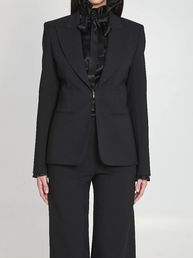 Technical stretch wool jacket