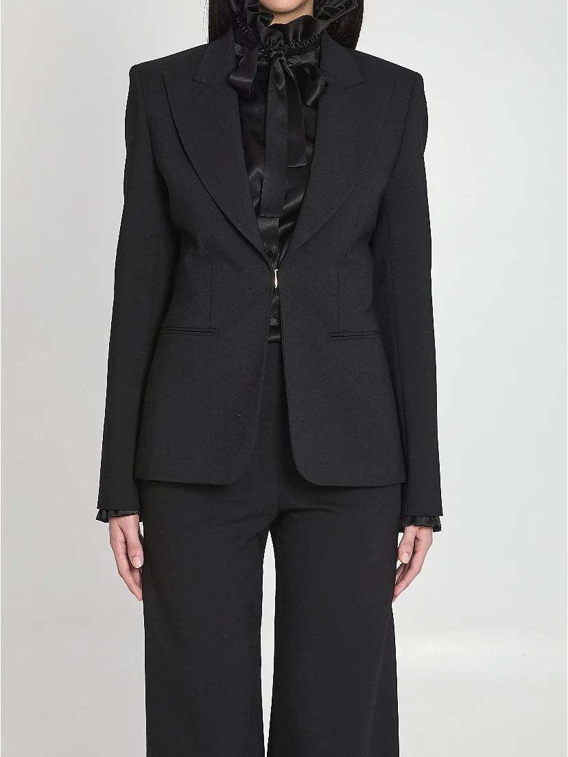 Technical stretch wool jacket