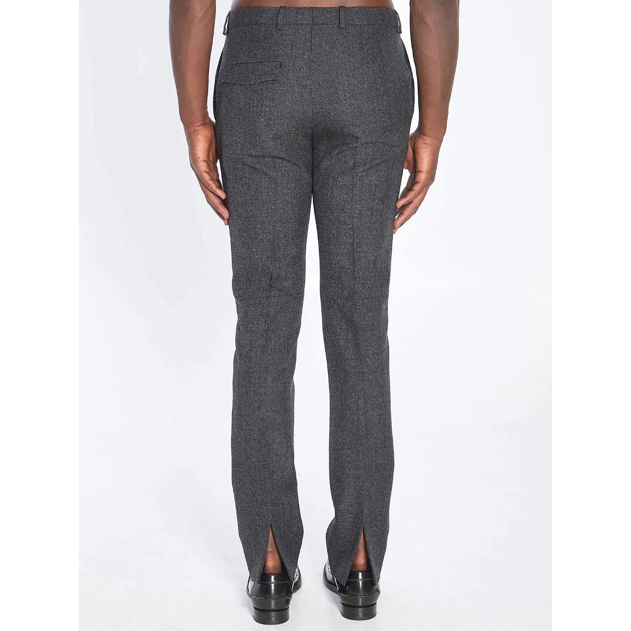 Wool mouliné pant