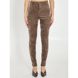 Stretch velvet leggings