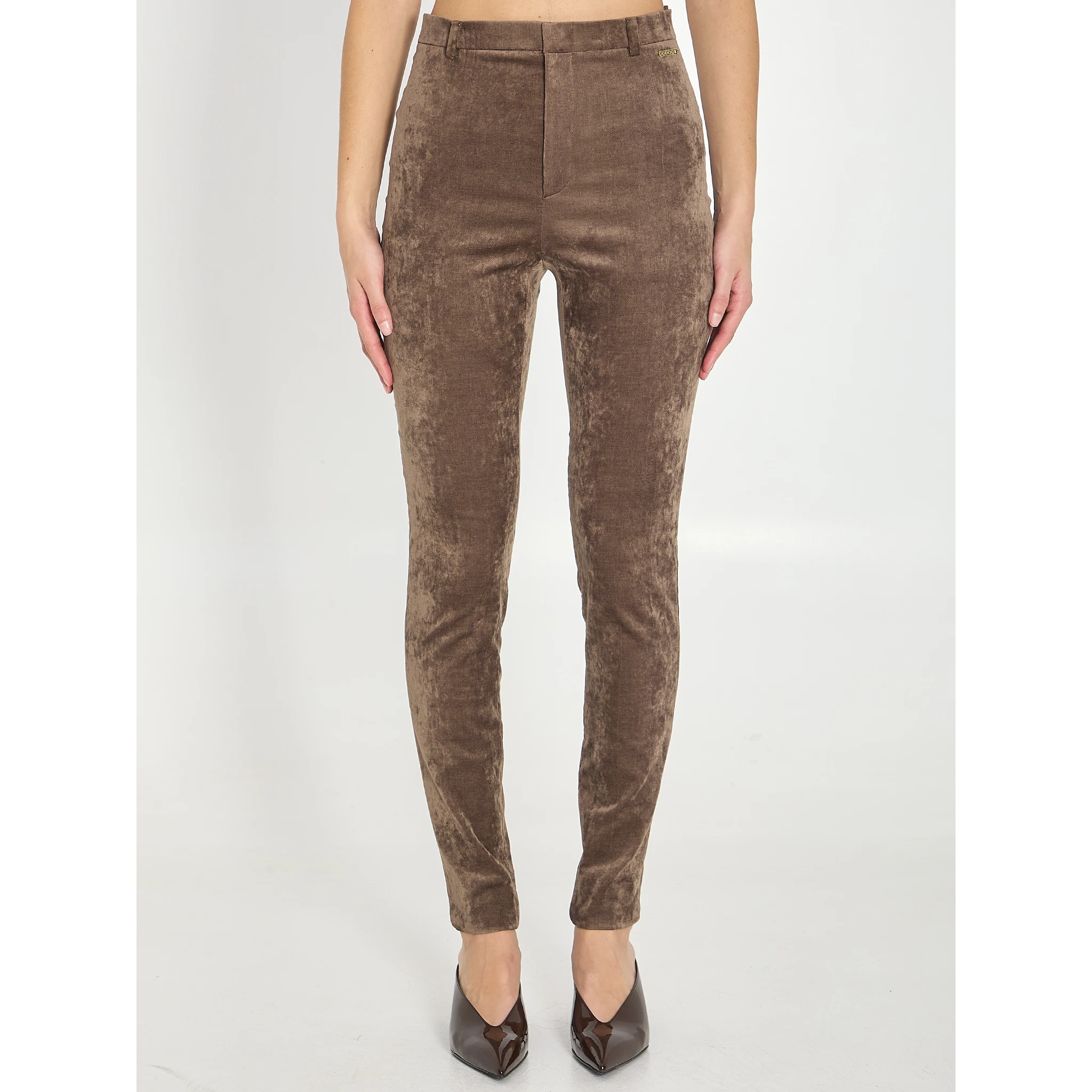 Stretch velvet leggings