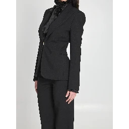 Technical stretch wool jacket
