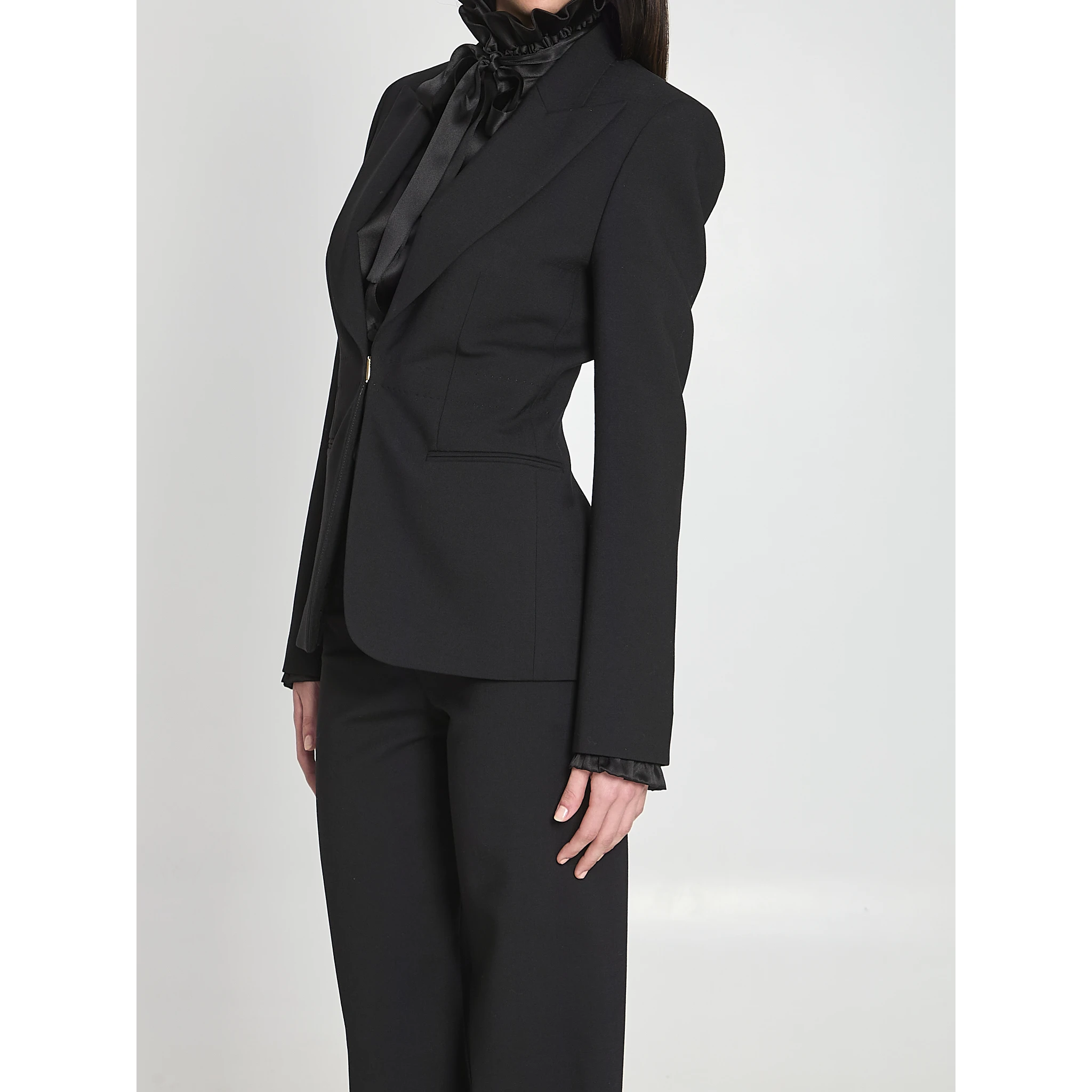 Technical stretch wool jacket