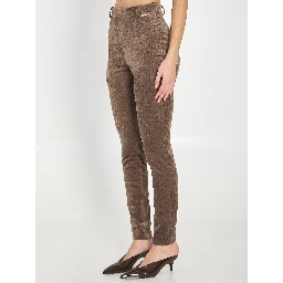 Stretch velvet leggings