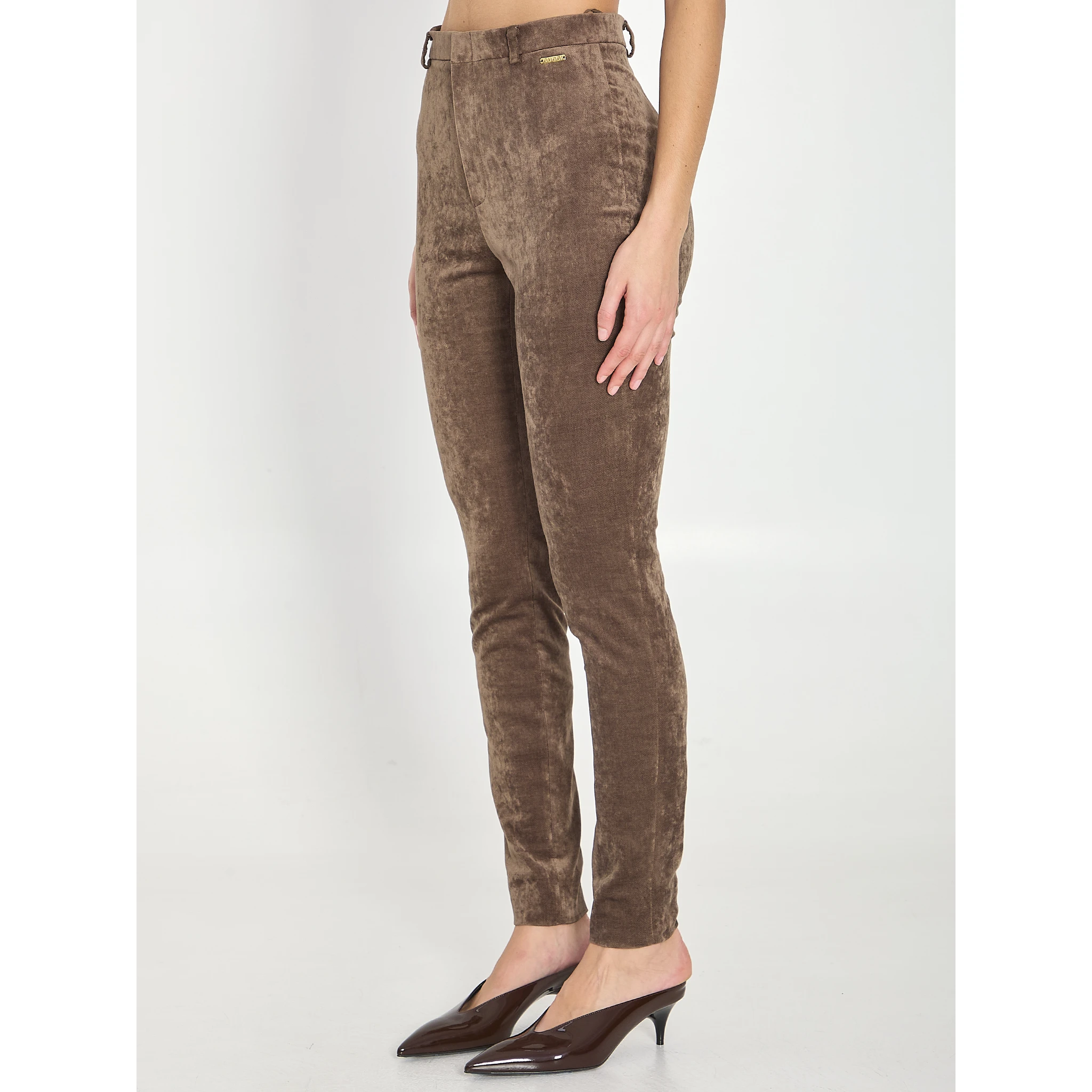 Stretch velvet leggings