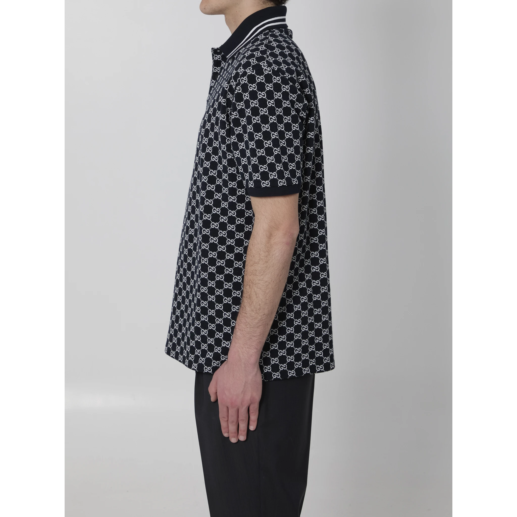 GG jacquard cotton piqué polo shirt