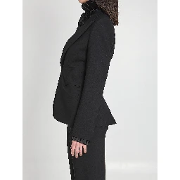Technical stretch wool jacket