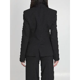 Technical stretch wool jacket