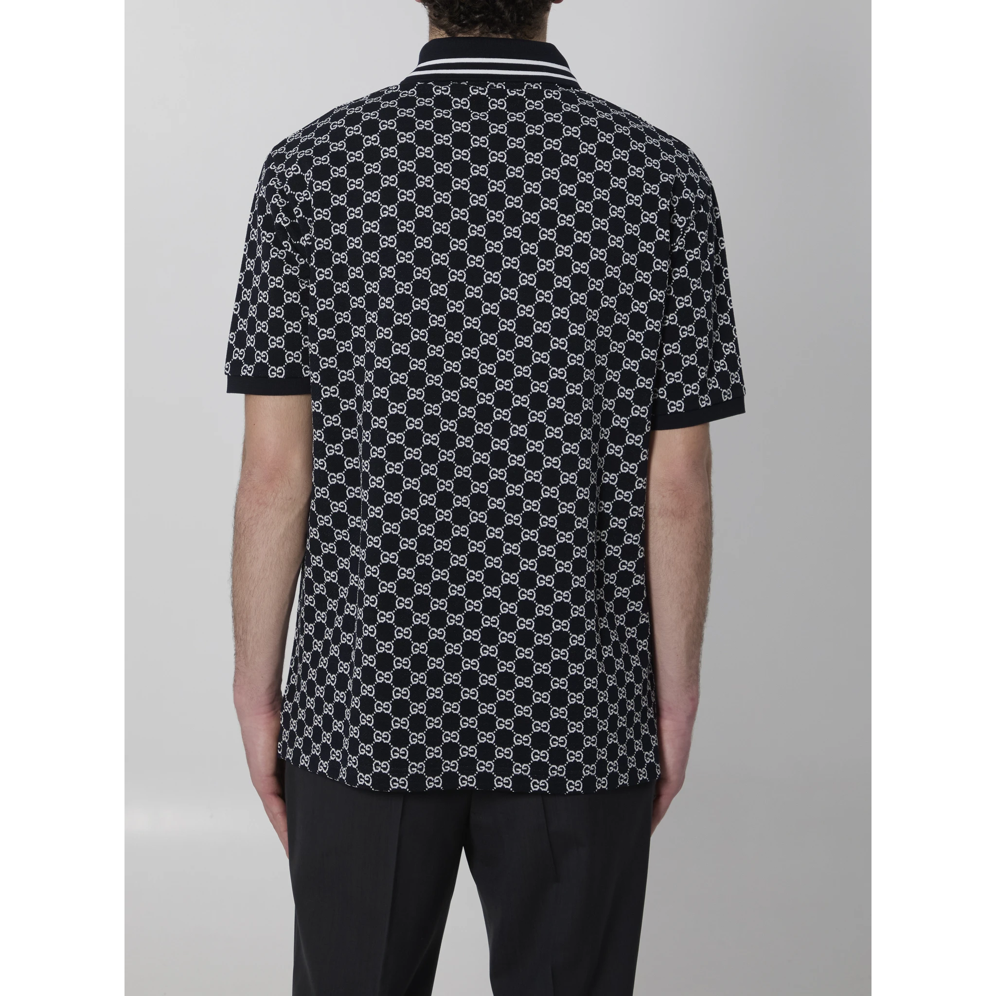 GG jacquard cotton piqué polo shirt