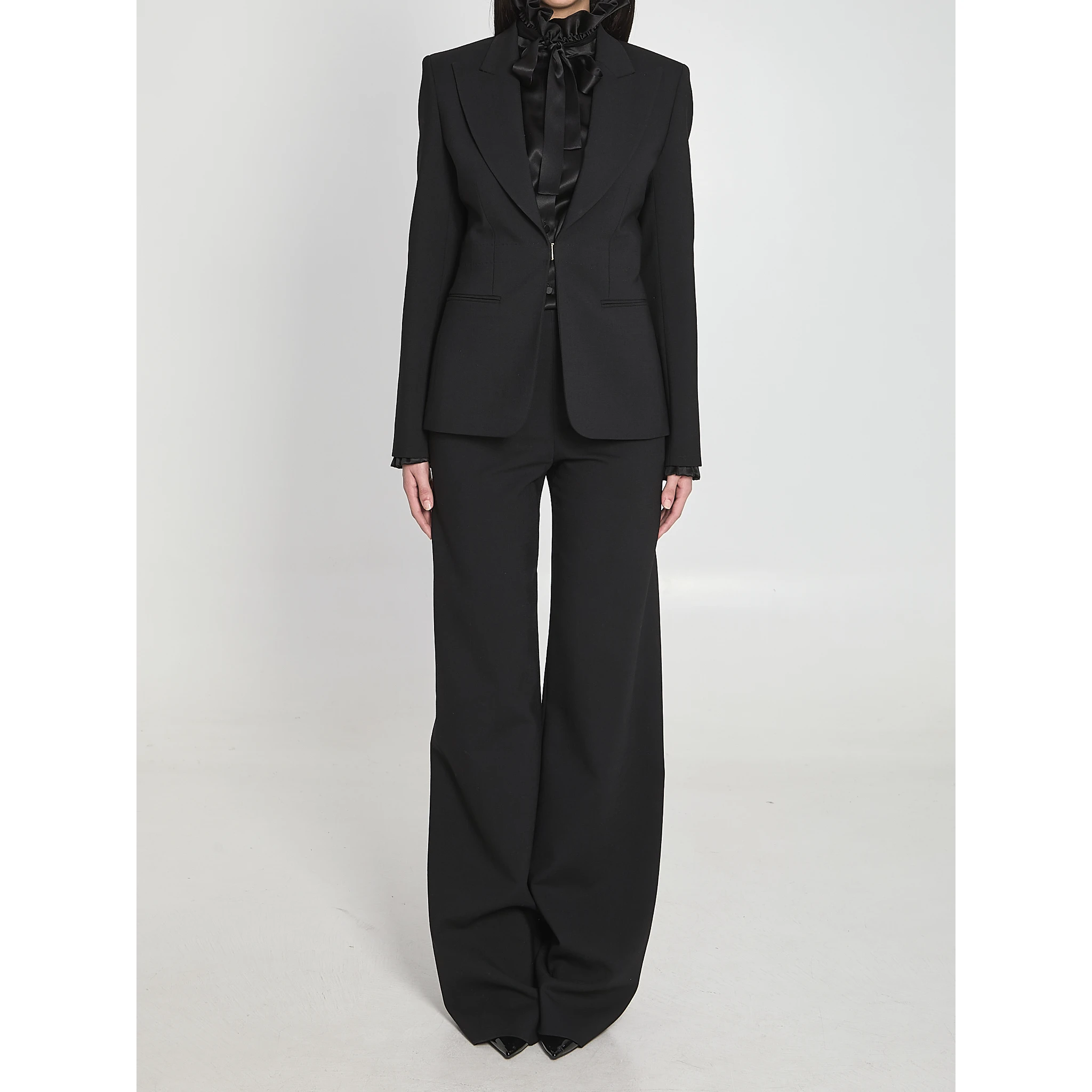 Technical stretch wool jacket