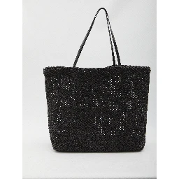 Black Barn Tote bag in Raffia