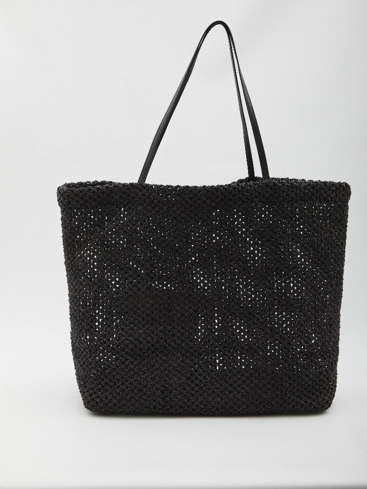 Black Barn Tote bag in Raffia