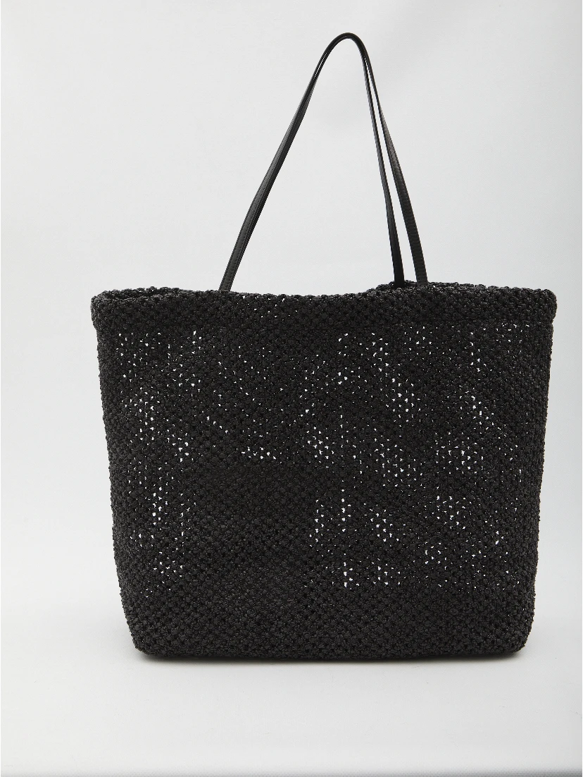 Black Barn Tote bag in Raffia