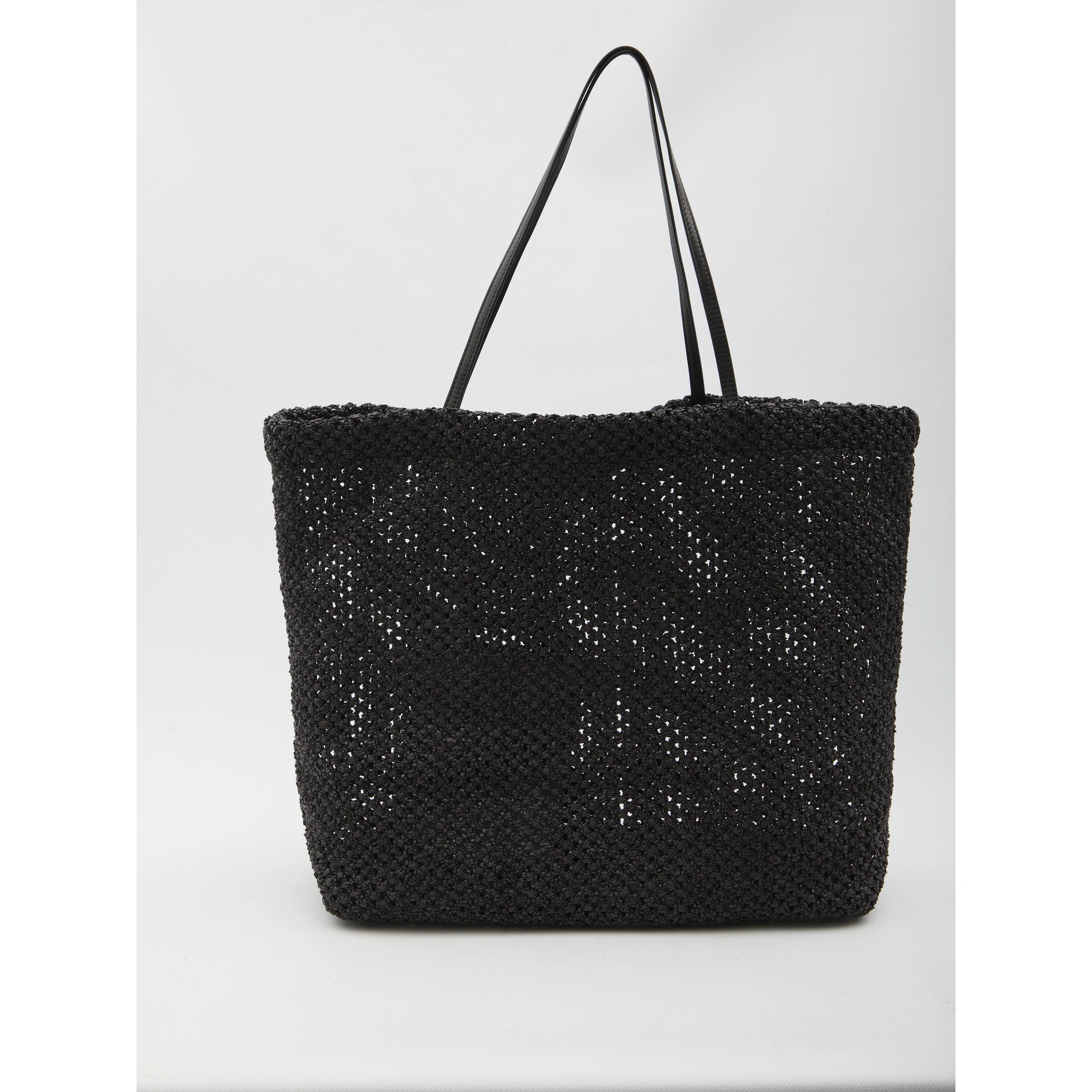 Black Barn Tote bag in Raffia