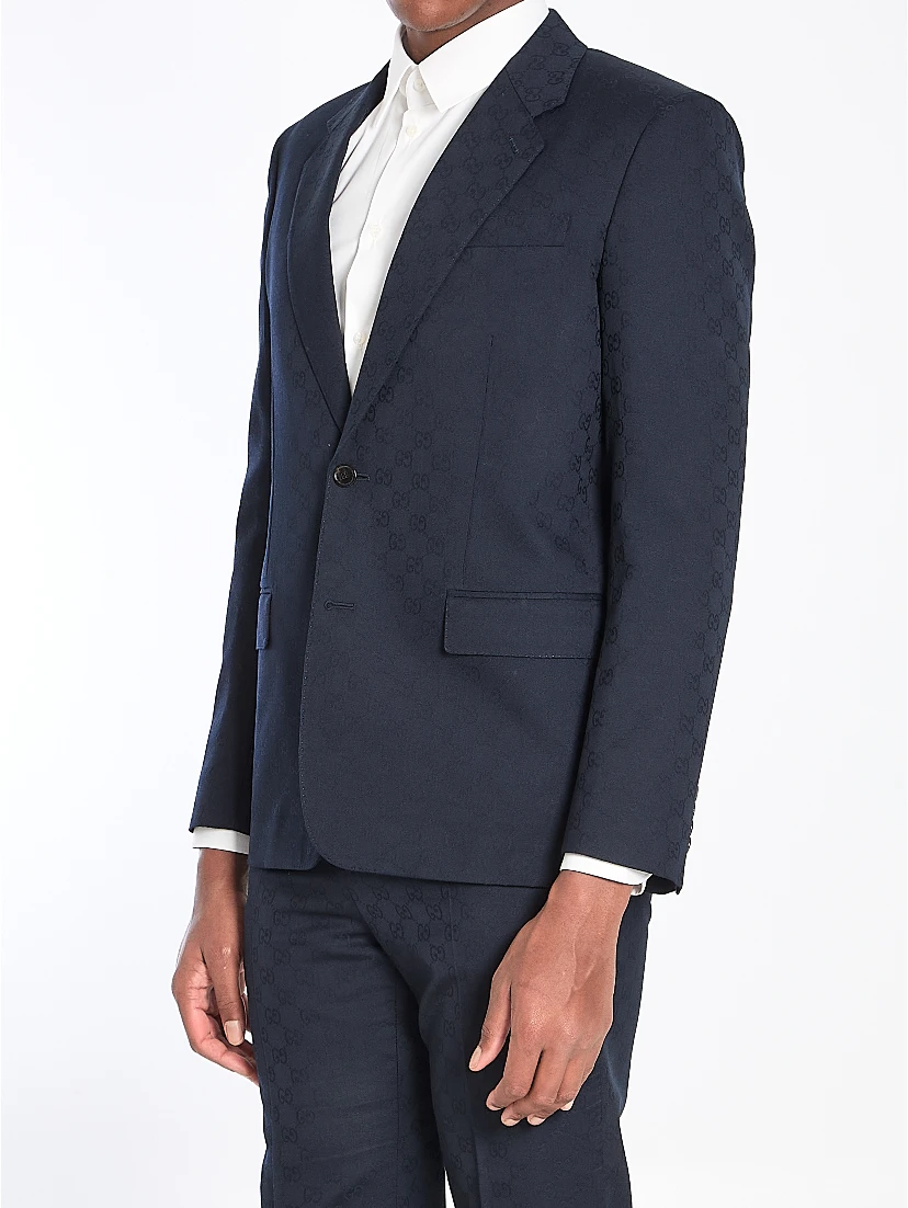 GG wool jacquard suit