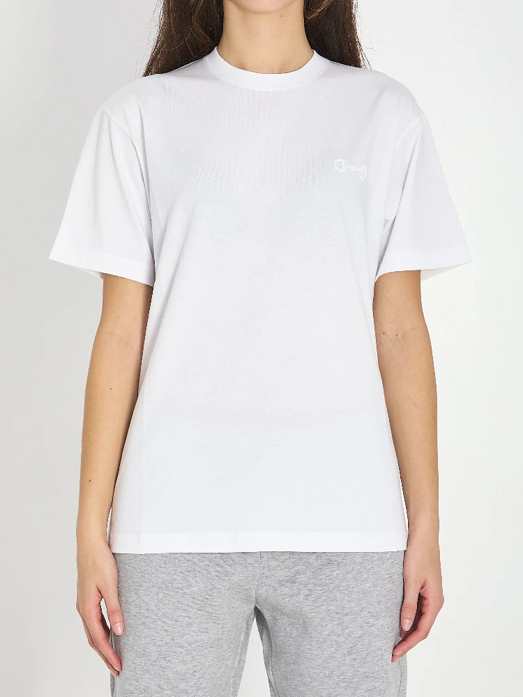 Cotton jersey T-shirt with embroidery