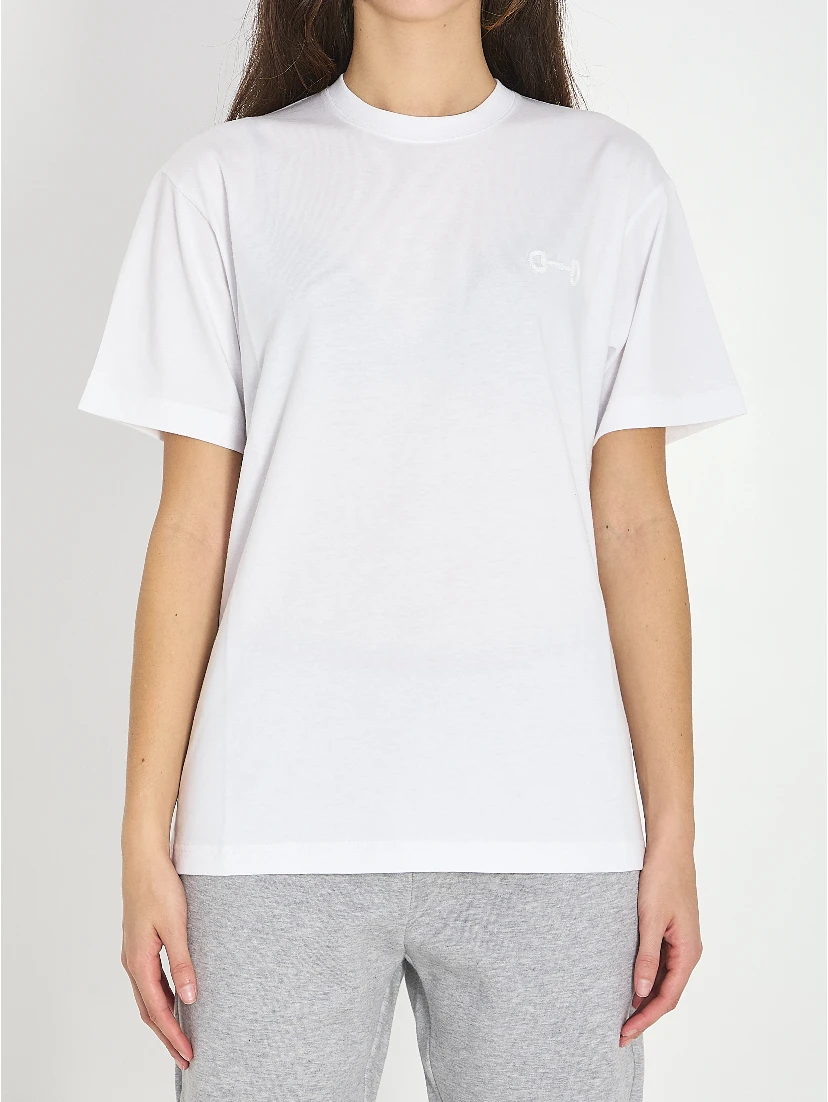 Cotton jersey T-shirt with embroidery