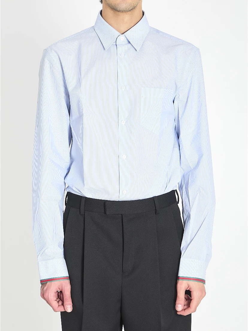 Web stripe cotton shirt