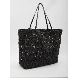 Black Barn Tote bag in Raffia