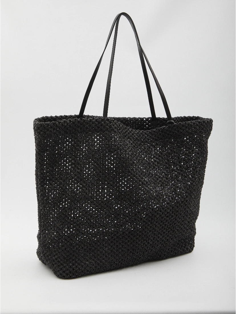 Black Barn Tote bag in Raffia