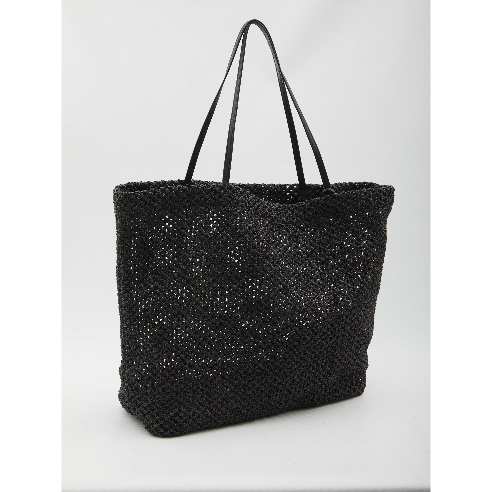 Black Barn Tote bag in Raffia