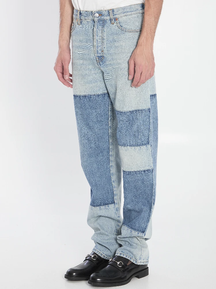 Patchwork denim jeans alternative